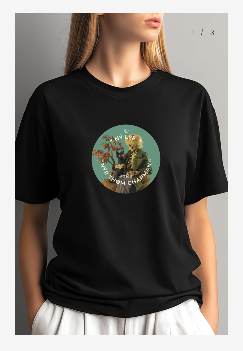 Thom Chapman Skeleton and Cat Shirt