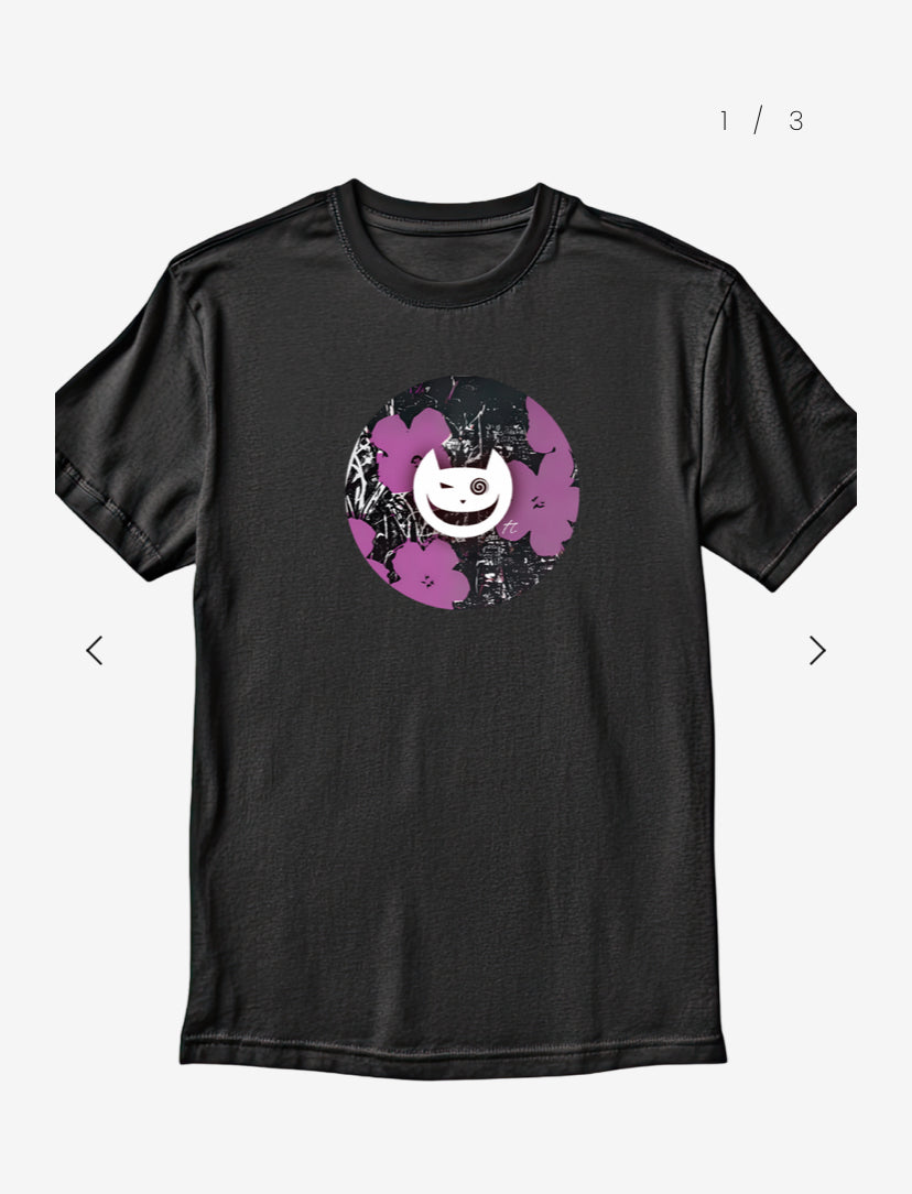 Thom Chapman Cheshire Cat Warhol Logo (purple) Unisex T-Shirt